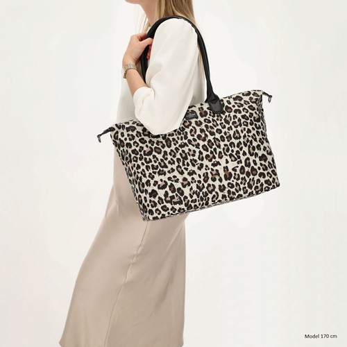 Charm London Buckingham Laptoptas - Luipaard Beige-3