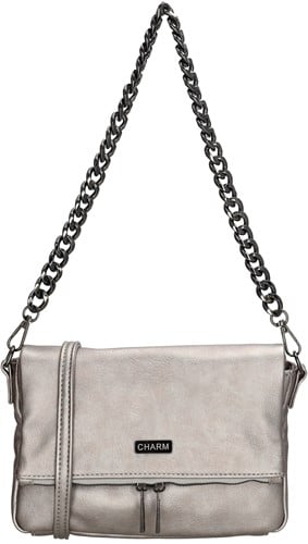 Charm London Bayswater Mini Schoudertas - Donkerzilver