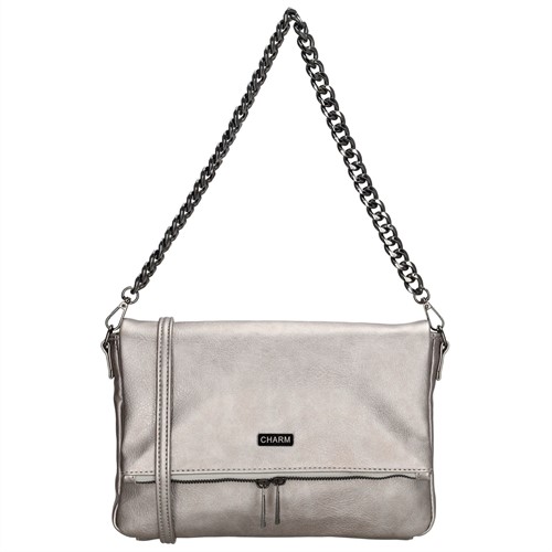 Charm London Bayswater Schoudertas - Donkerzilver