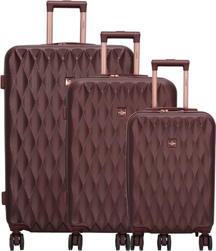 Charm London Honey Travel Kofferset - 3 delig - Bordeaux Rood