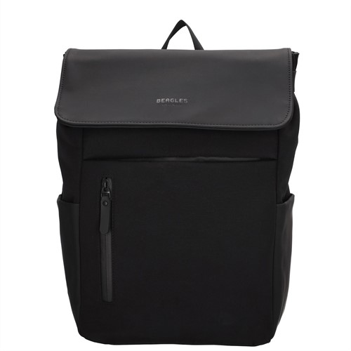 Beagles Originals Kobe Laptoprugzak met Klep - 15,6 inch - Zwart