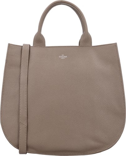 Charm London Washington Leren Handtas / Shopper - Taupe