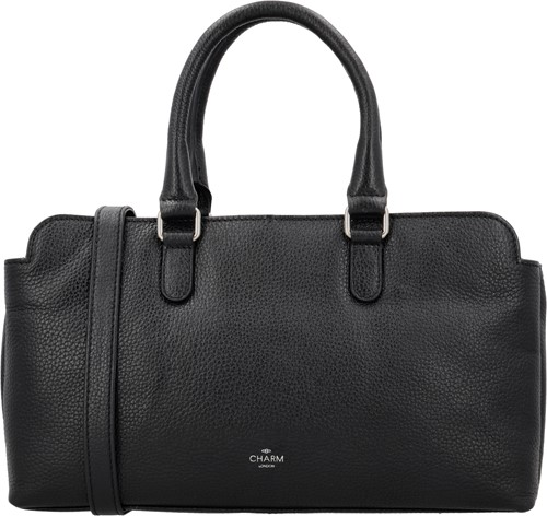 Charm London Washington Leren Handtas - Zwart