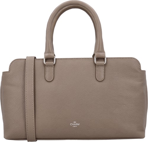 Charm London Washington Leren Handtas - Taupe