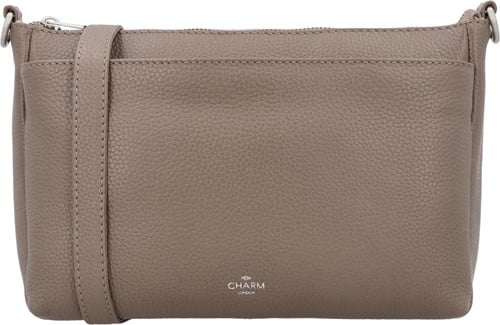 Charm London Washington Leren Schoudertas - Taupe