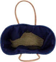 Beagles Bozaka Rieten Mand L / Strandtas - Blauw-2