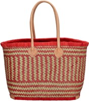 Beagles Bozaka Rieten Mand L / Strandtas - Rood