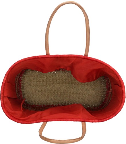 Beagles Bozaka Rieten Mand L / Strandtas - Rood-2