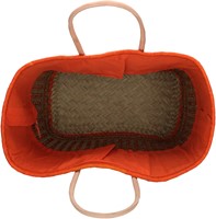 Beagles Bozaka Rieten Mand L / Strandtas - Oranje-2