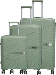 Beagles Travel Kofferset - 3 delig - TSA slot - Natuur Groen