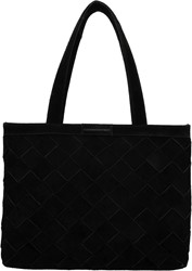 Hide & Stitches Acadia Gevlochten Suede Leren Laptoptas - 15,6 inch - Zwart