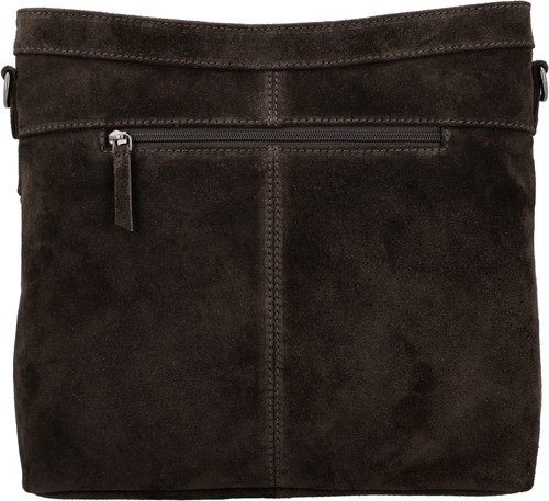 Hide & Stitches Acadia Gevlochten Suede Leren Schoudertas - Hobotas - Donkerbruin-3