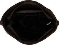 Hide & Stitches Acadia Gevlochten Suede Leren Schoudertas - Hobotas - Donkerbruin-2