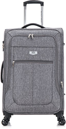 Royalty Rolls Abu Dhabi 2.0 Middelgrote Koffer - 70 cm - 90 Liter - Exp - TSA Slot - Grijs