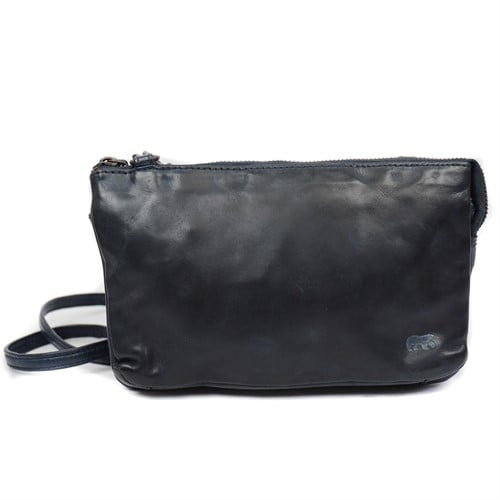 Bear Design Uma Leren Schoudertas / Crossbodytas - Donkerblauw