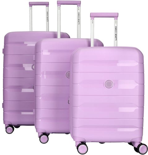 Enrico Benetti Montreal 3 delige PP Kofferset - Expandable - TSA Slot - Lila