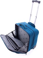 John Travel Explorer Handbagage Trolley / Laptoptrolley / Pilotcase - 45 cm - 27 liter - TSA slot - Blauw-2