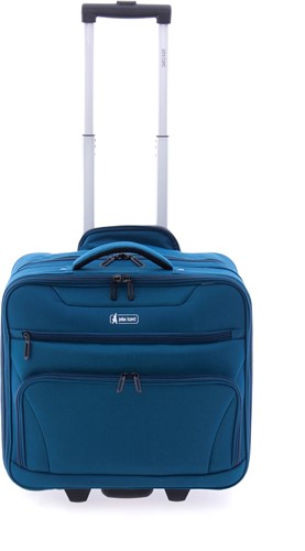 John Travel Explorer Handbagage Trolley / Laptoptrolley / Pilotcase - 45 cm - 27 liter - TSA slot - Blauw