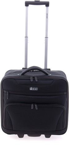 John Travel Explorer Handbagage Trolley / Laptoptrolley / Pilotcase - 45 cm - 27 liter - TSA slot - Zwart