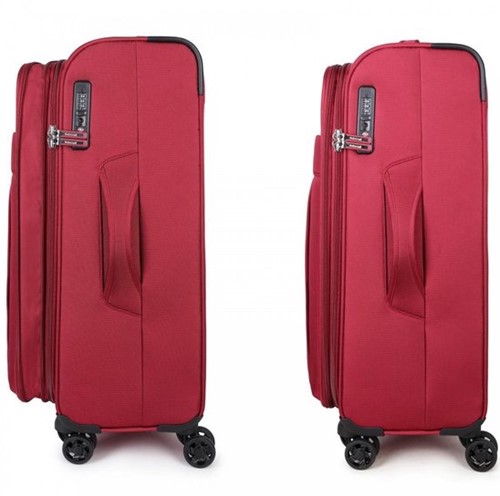 Decent D-Upright Middelgrote Koffer - 66 cm - 65/70 Liter - Expandable - TSA Slot - Bordeaux Rood-3