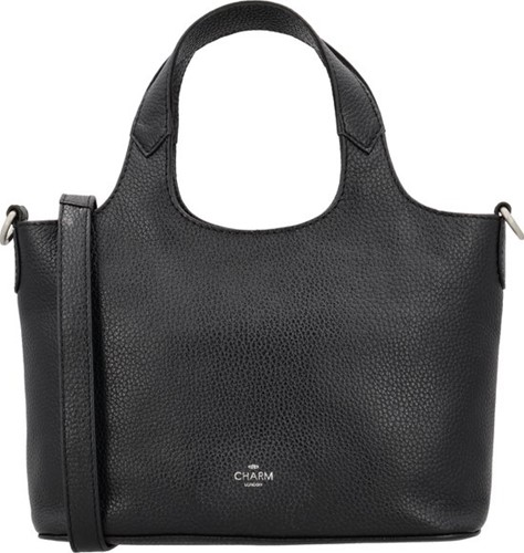Charm London Washington Leren Handtas - Zwart