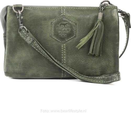 Bear Callisto Pelle Clutch / Portemonnee Alessia Olive green
