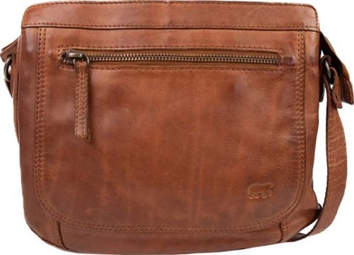 Bear Design Miley Leren Schoudertas - Cognac