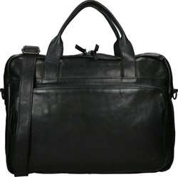 Bear Design Dani Leren Laptoptas - 17 inch - Zwart