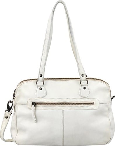 Bear Design Lieke Leren Schoudertas - Dirty White