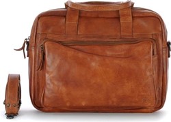 Bear Design Hugo Leren Laptoptas - 14 inch - Cognac