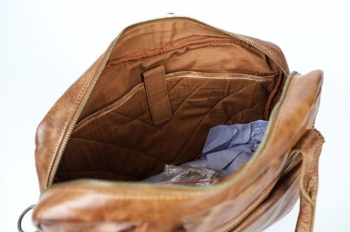 Bear Design Hugo Leren Laptoptas - 14 inch - Cognac-2