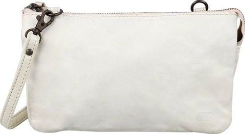 Bear Design Uma Leren Schoudertas / Crossbodytas - Dirty White