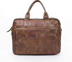Bear Design Hugo Leren Laptoptas - 14 inch - Bruin