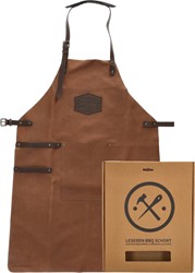 Hide & Stitches Leren BBQ Schort Cognac
