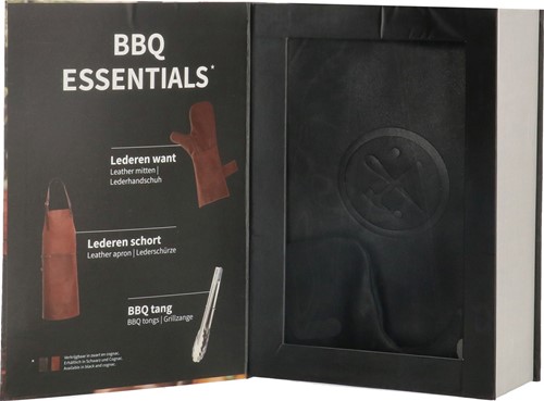 Hide & Stitches  BBQ Schort+Glove+Tang Black-3