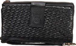 Hide & Stitches  Atlas Ritsport./Clutch breed vlechtwerk Black