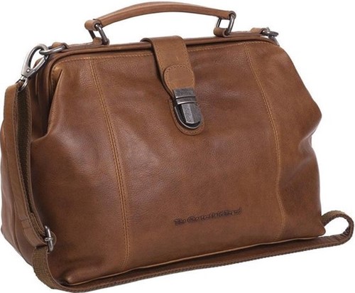 Chesterfield Cow Waxed Schoudertas / Handtas Dokterstas Shaun Cognac