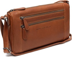 The Chesterfield Brand Alberta Waxed Pull Up Schoudertas - Cognac