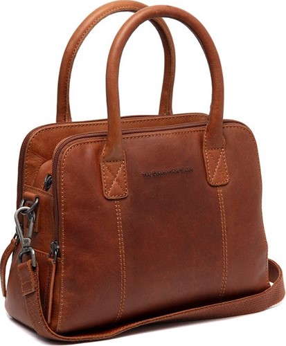 Chesterfield Ezra Waxed Pull Up Schoudertas - Cognac