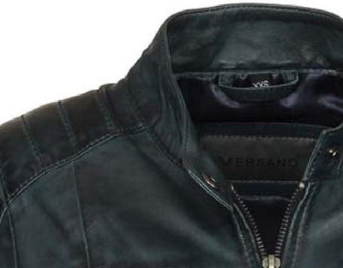 Versano  Dames jas leer Atlanta bikerjack Blue