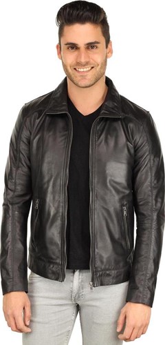 Versano  Herenjas leer Austin classic met onderrug-stuk Black