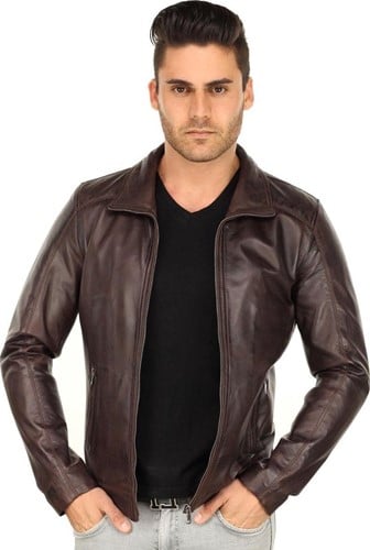 Versano  Herenjas leer Austin classic met onderrug-stuk Brown