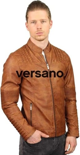 Versano  Herenjas leer Waco biker rechte boord Cognac