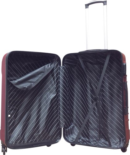 Castillo Quadrant 3 delige ABS Kofferset - 2 x handbagage koffer / 1 x grote koffer - Rosé Gold-3