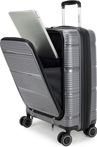 Decent B-Motion Handbagage Koffer 55 cm / Business Laptop Koffer 15 - Pearly Grey"