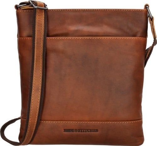Hide & Stitches Japura Schoudertas - Cognac