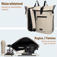 Beagles Originals Bicycle Originals Fietstas met 15,6 inch laptopvak - Lichttaupe-2