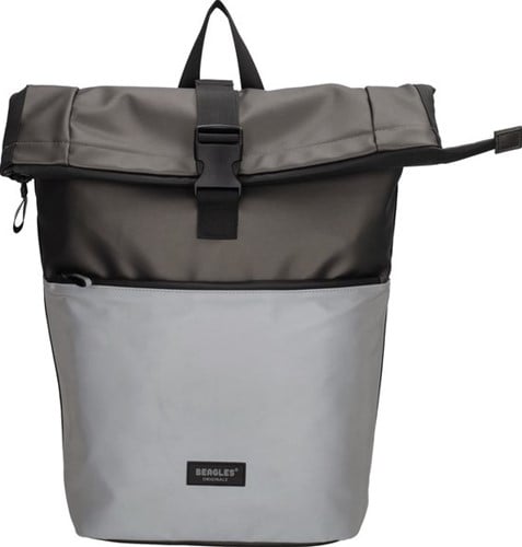 Beagles Originals Multicolor Originals Rolltop Laptoprugzak - 15,6 inch - Zilver