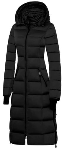 Versano Alexa Dames Slim Fit Winterjas M - Zwart