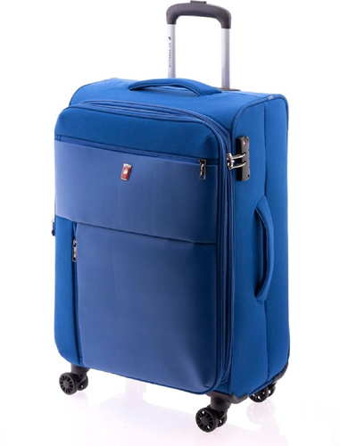 Gladiator Arctic Middelgrote Koffer - 66 cm - 66/74 liter - Expandable - TSA slot - Blauw